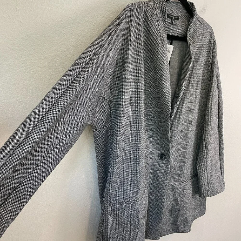 NEW $120 Banana Republic Womens‎ XL Collarless One Button Blazer Stretch Jacket